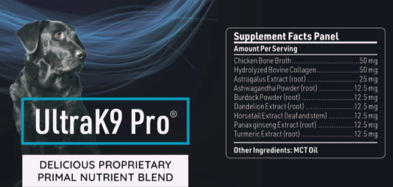 UltraK9 Pro supplement facts